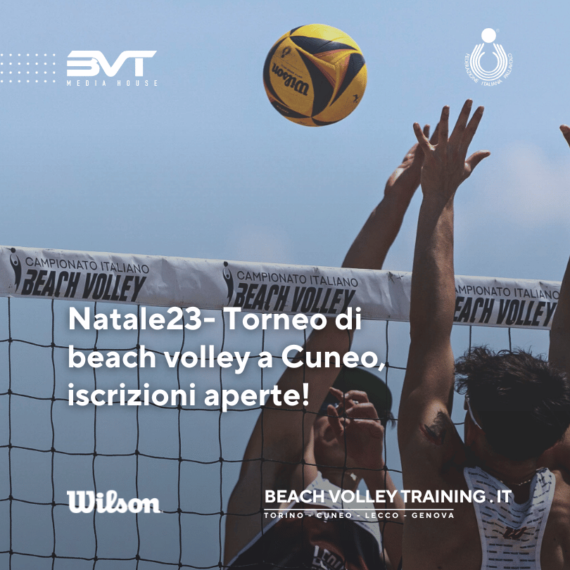 Natale23- Torneo di beach volley a Cuneo, iscrizioni aperte!