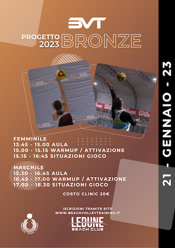 Clinic Progetto Bronze 21 - gennaio - 23