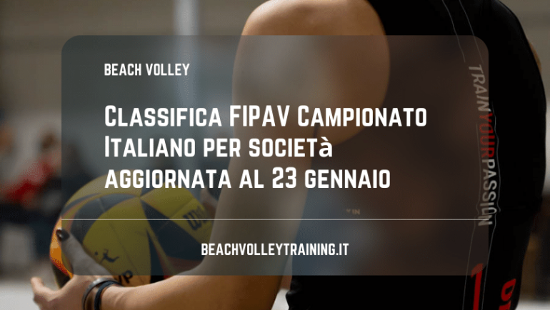 Classifica FIPAV Campionato Italiano per società aggiornata al 23 gennaio