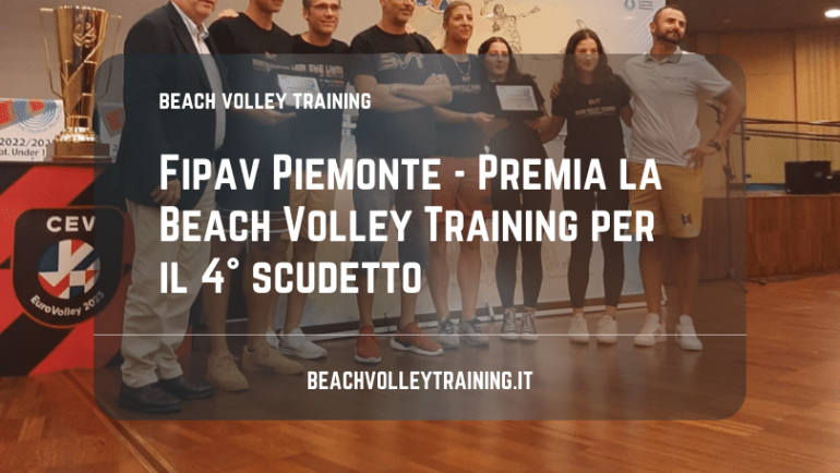 Fipav Piemonte – Premia la Beach Volley Training per il 4° scudetto