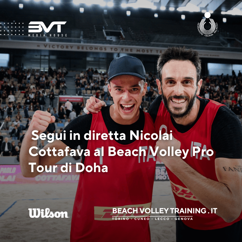 Segui in diretta Nicolai Cottafava al Beach Volley Pro Tour di Doha