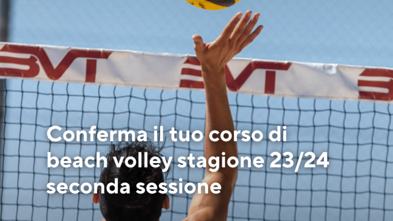 Conferma il tuo corso di beach volley stagione 23/24 – seconda sessione