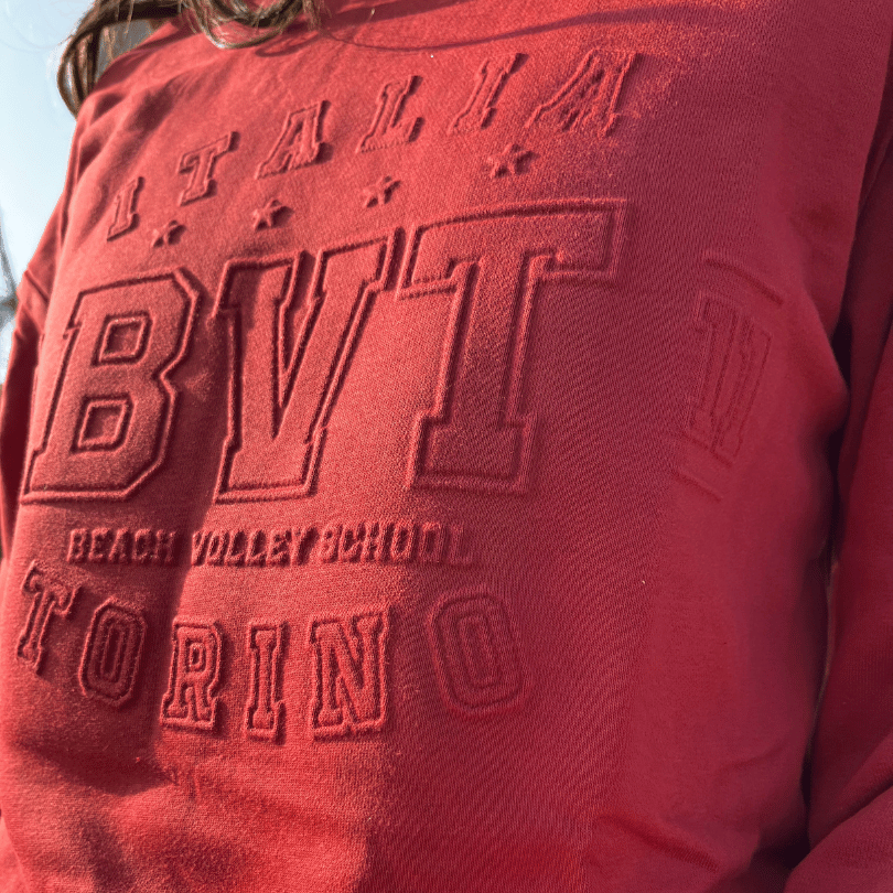 Felpa Rossa College Beach Volley Training - Embossed - 8